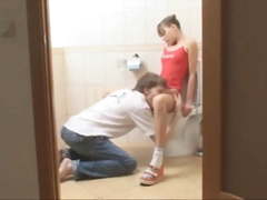 Cute russian girl - sex in the bathroom