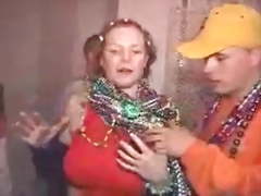 Mardi gras tit suckle