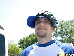 She had a tight outfit that showcased her amazing curves.