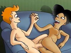 Cartoon mothers, housewifes and their cuckolds make porn