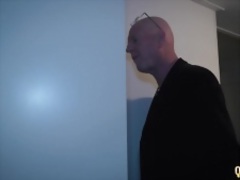 Lesbians offer an old guy the fuck of his life
