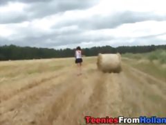 Camping teen rubs box