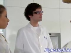 Dominant dyke fingers babe after a catfight